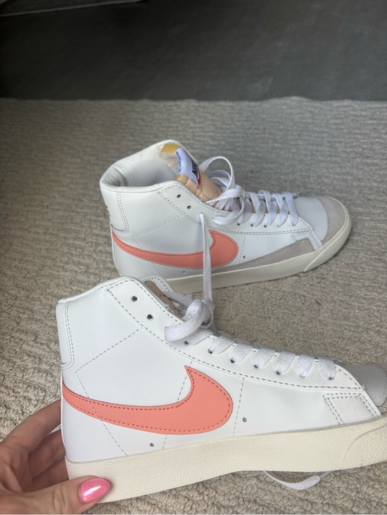 Nike Shoes - Nike Women’s High-Top Sneakers in Coral/White